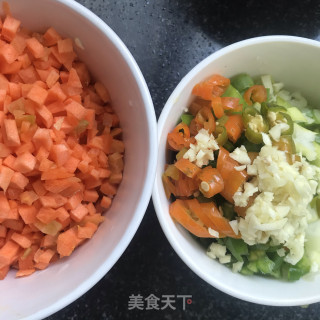 腊肉炒饭的做法步调：5