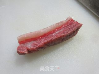 风干肉炒单笋的做法步调：5