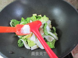 豆腐炒黄心菜的做法步调：6