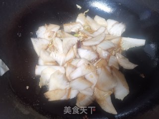 利剑菜烧豆皮的做法步调：4