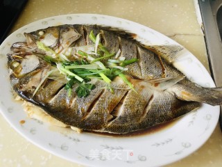 浑蒸开背鲈鱼的做法步调：6