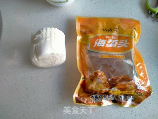 利剑菜心拌蛰皮的做法步调：1