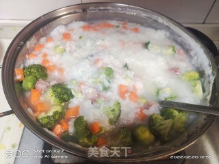 腊肉西蓝花粥的做法步调：4