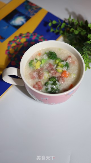 腊肉西蓝花粥的做法步调：8