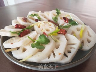 炝拌糖醋莲菜的做法步调：9