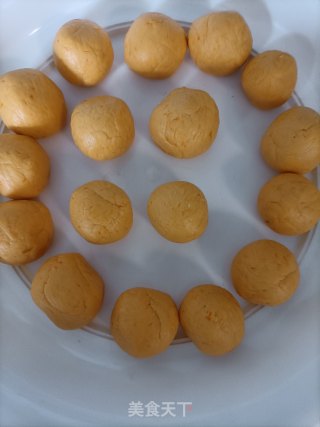 炸北瓜圆的做法步调：6