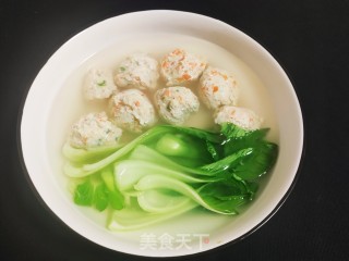 鸡肉丸青菜汤的做法步调：12