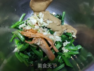 芝麻酱拌菠菜的做法步调：5