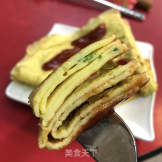 快脚早饭喷鼻葱蛋饼的做法步调：13