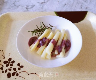 蓝莓酱山药的做法步调：9