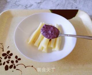 蓝莓酱山药的做法步调：8