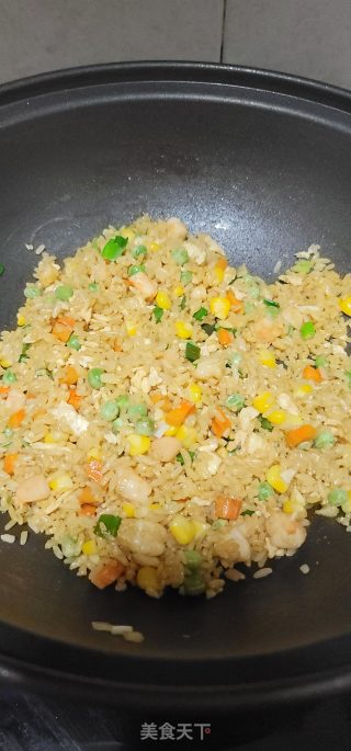 虾仁蛋炒饭的做法步调：12