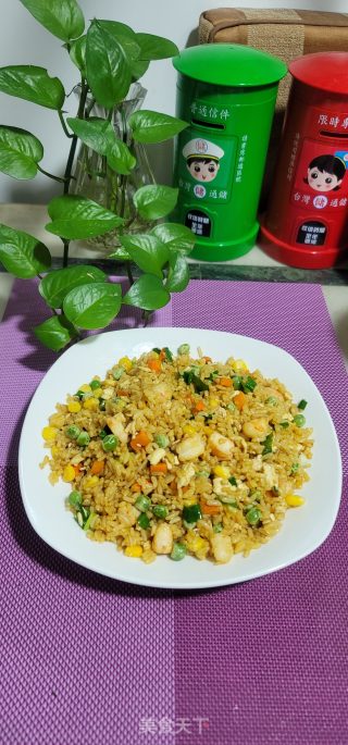 虾仁蛋炒饭的做法步调：14