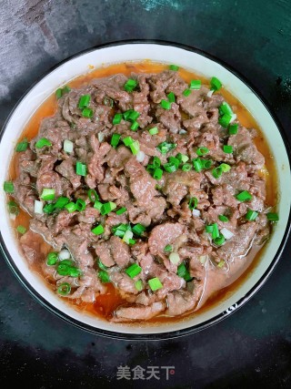 北瓜蒸牛肉的做法步调：8
