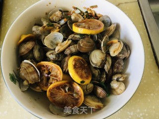 柠檬花蛤的做法步调：9