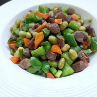 菜椒毛豆炒鹿心的做法步调：15