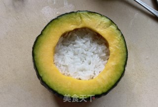 贝贝北瓜蒸糯米饭的做法步调：5