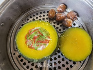 贝贝北瓜蒸糯米饭的做法步调：8