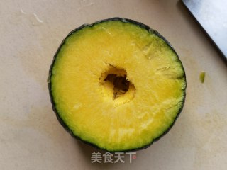 贝贝北瓜蒸糯米饭的做法步调：3