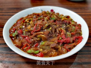 西白柿辣椒炒酱的做法步调：7