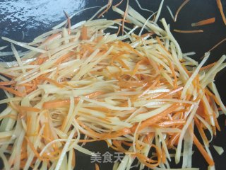 素炒三丝的做法步调：4