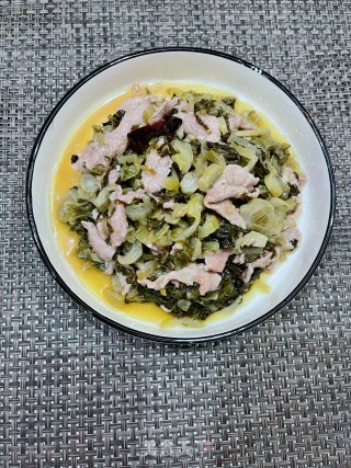 酸菜炒肉片的做法步调：10