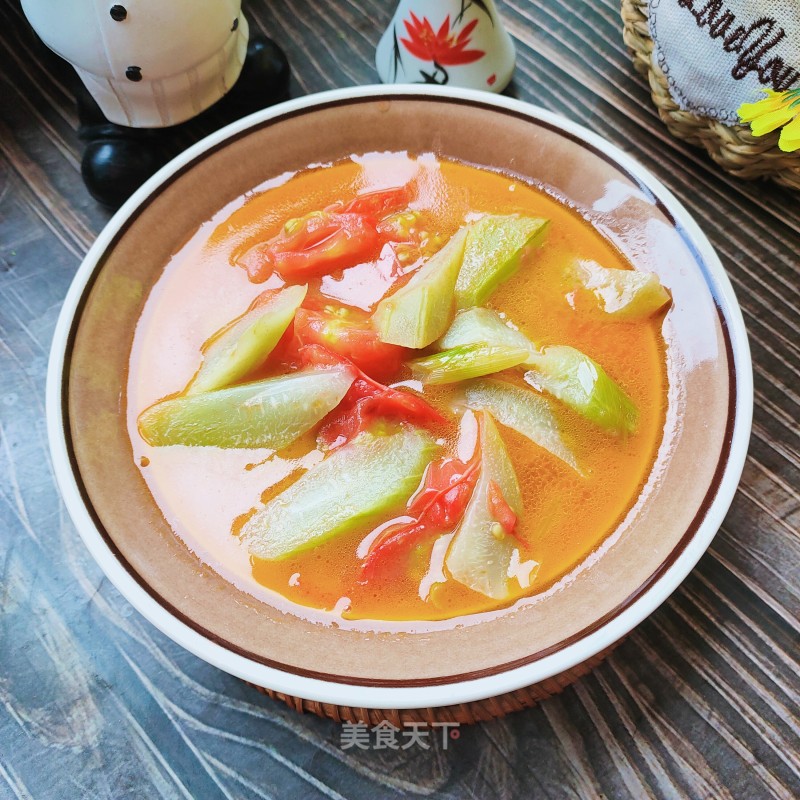 西白柿烧丝瓜的做法
