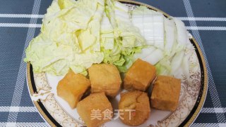 利剑菜粉条烧油豆腐的做法步调：2