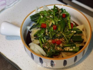 凉拌春葵藕片的做法步调：9