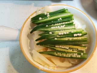 凉拌春葵藕片的做法步调：4