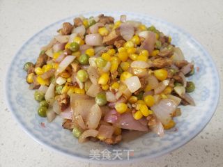 豌豆玉米粒炒鸡丁的做法步调：6