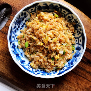 小葱蛋炒饭的做法步调：11