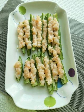 春葵蒸虾滑的做法步调：5