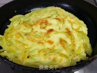 苦瓜鸡蛋煎饼的做法步调：6