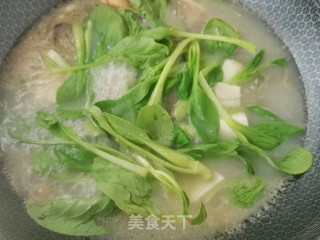 青菜豆腐粉丝贻贝汤的做法步调：11