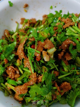 喷鼻菜拌牛肉的做法步调：18