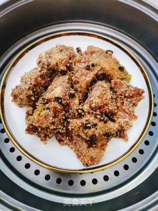 豉喷鼻粉蒸排骨的做法步调：5