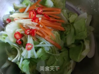 响油脚撕菜的做法步调：5