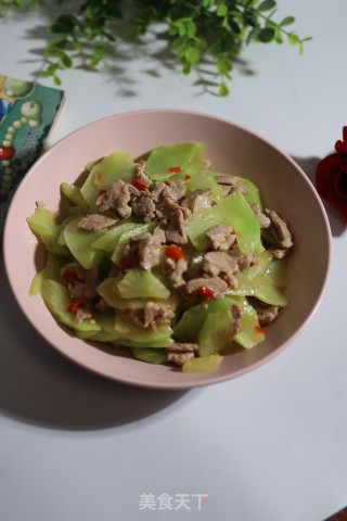 肉片炒莴笋的做法步调：8