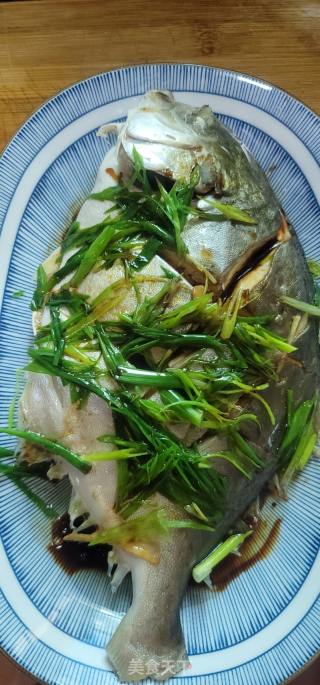 姜葱蒸鲳鱼的做法步调：8