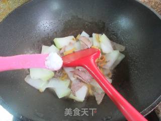 榨菜丝牛肉炒冬瓜的做法步调：7