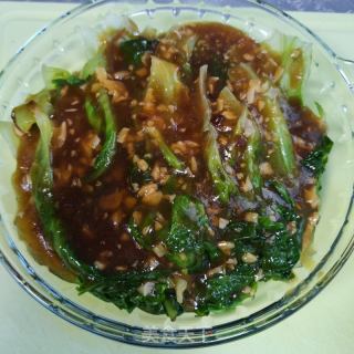 蒜蓉浇汁死菜的做法步调：8