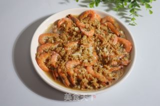 蒜喷鼻粉丝蒸虾仁的做法步调：5