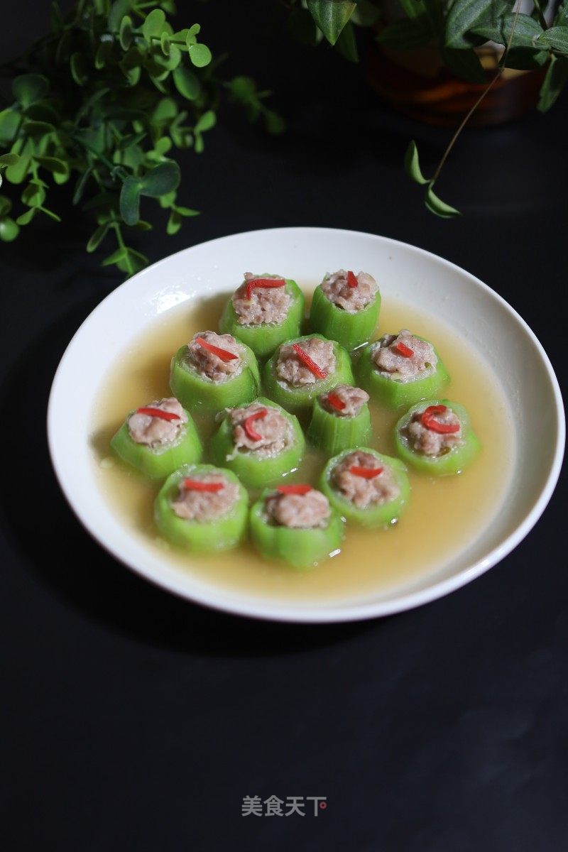 浑蒸丝瓜酿肉的做法