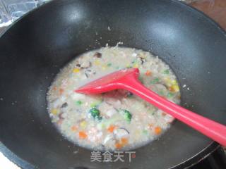 十锦虾仁燕麦粥的做法步调：10