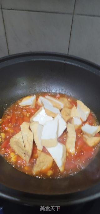 番茄烧客家豆腐的做法步调：9