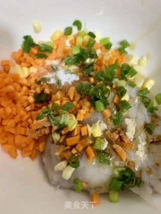 萵荀蒸蝦球的做法步调：3