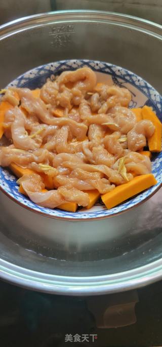 鸡胸肉蒸北瓜的做法步调：5