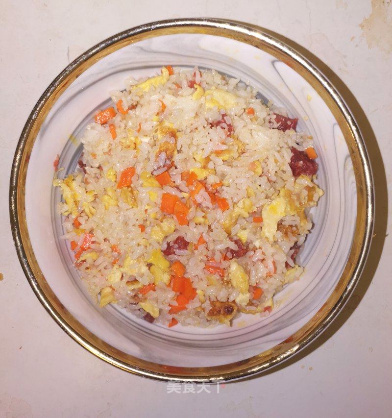 广式香肠炒饭的做法