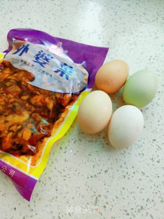 中婆菜炒鸡蛋的做法步调：1